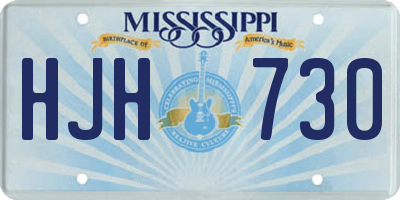 MS license plate HJH730