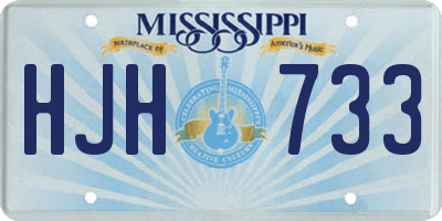 MS license plate HJH733