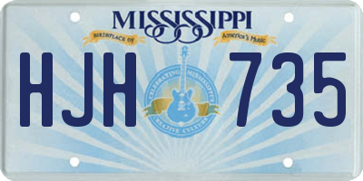 MS license plate HJH735