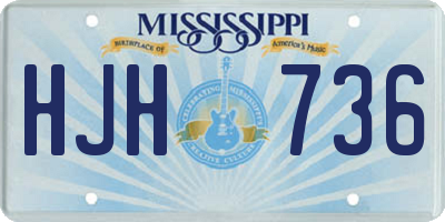 MS license plate HJH736