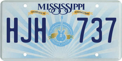 MS license plate HJH737