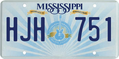 MS license plate HJH751