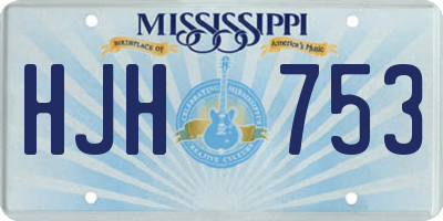 MS license plate HJH753