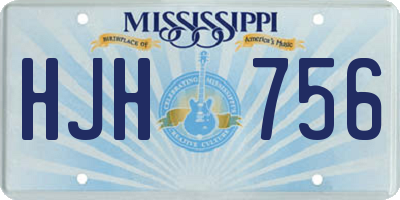MS license plate HJH756