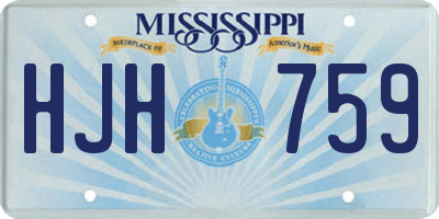 MS license plate HJH759
