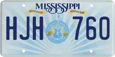MS license plate HJH760