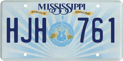 MS license plate HJH761