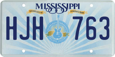 MS license plate HJH763