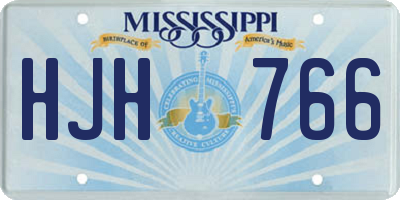 MS license plate HJH766