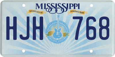 MS license plate HJH768