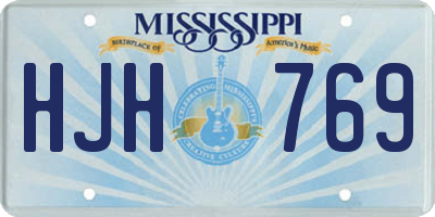 MS license plate HJH769