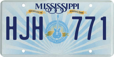 MS license plate HJH771