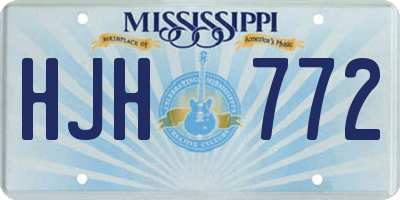 MS license plate HJH772