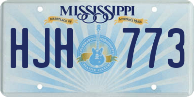 MS license plate HJH773