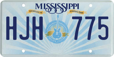 MS license plate HJH775