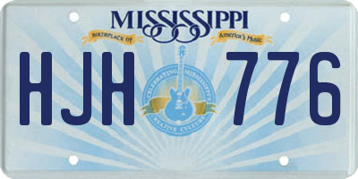 MS license plate HJH776
