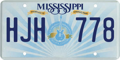 MS license plate HJH778