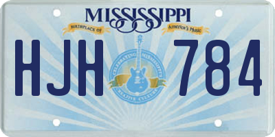 MS license plate HJH784
