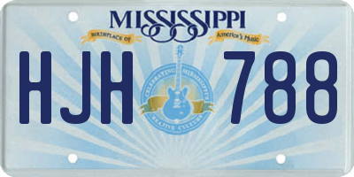 MS license plate HJH788