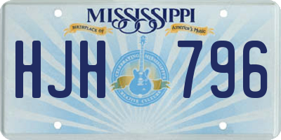 MS license plate HJH796