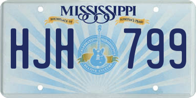 MS license plate HJH799