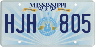 MS license plate HJH805