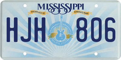 MS license plate HJH806
