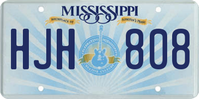 MS license plate HJH808