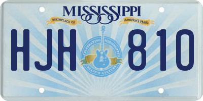 MS license plate HJH810