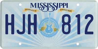 MS license plate HJH812
