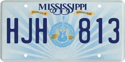 MS license plate HJH813