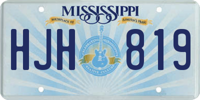 MS license plate HJH819