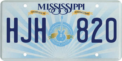 MS license plate HJH820