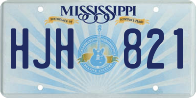 MS license plate HJH821