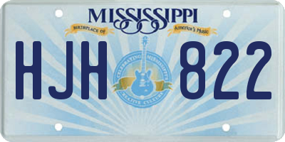 MS license plate HJH822