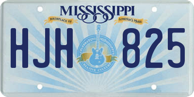 MS license plate HJH825