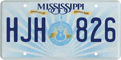 MS license plate HJH826