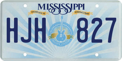 MS license plate HJH827