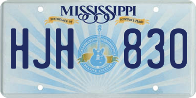 MS license plate HJH830