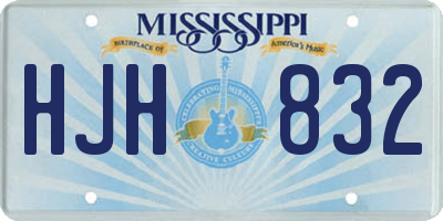 MS license plate HJH832