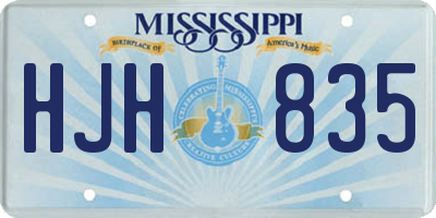 MS license plate HJH835