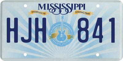 MS license plate HJH841