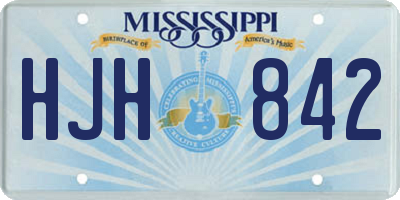 MS license plate HJH842