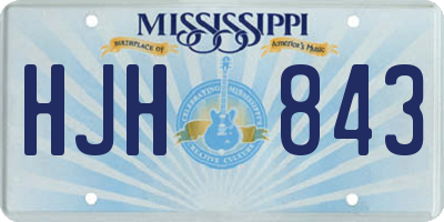 MS license plate HJH843
