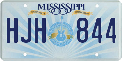 MS license plate HJH844