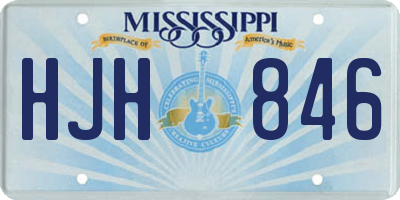 MS license plate HJH846