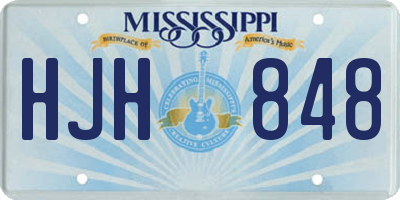 MS license plate HJH848
