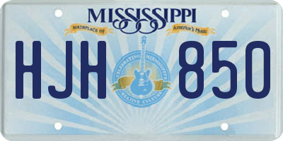 MS license plate HJH850