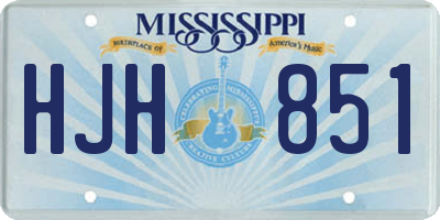 MS license plate HJH851