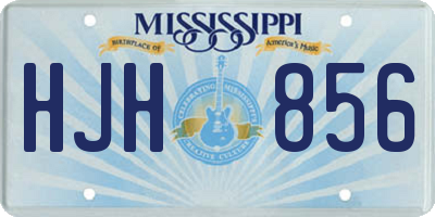 MS license plate HJH856